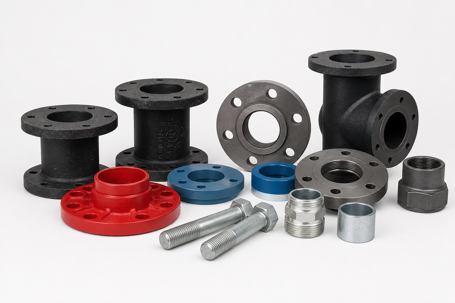 Flanges and Fittings Waterworks Close Up-1