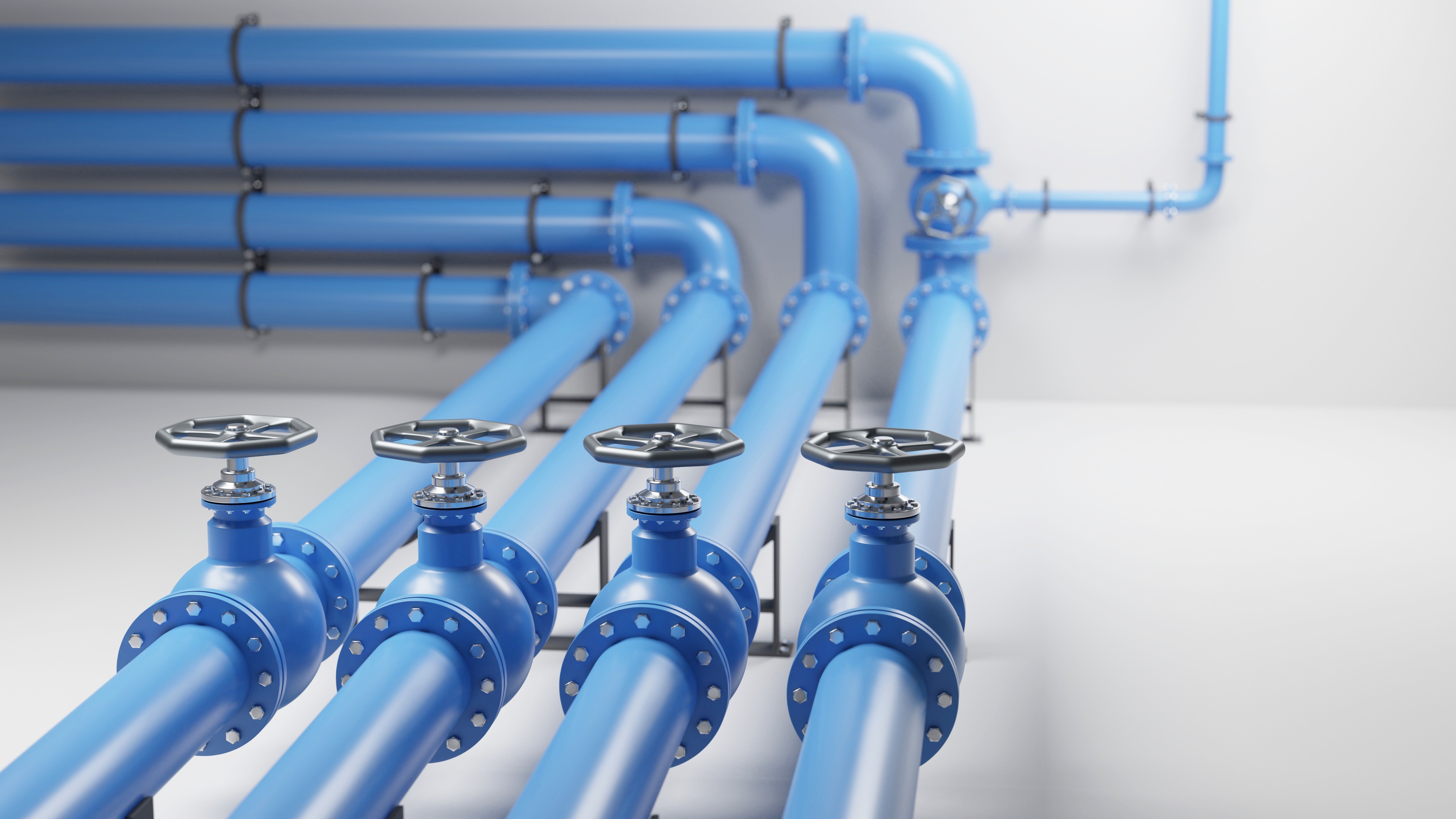 Waste and Wastewater Image of blue pipes